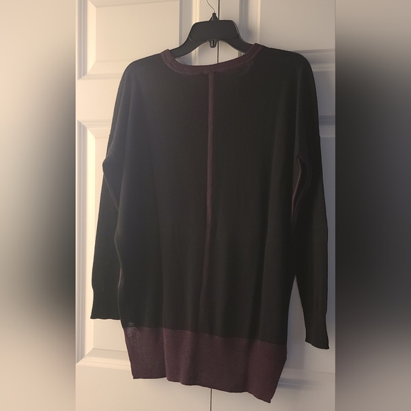 Womens Maroon & Black Size Medium Sweater - Picture 5 of 7